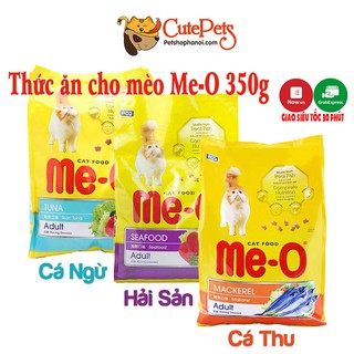 Thức Ăn cho mèo Me-O Adult 350g Vị Hải sản Cá Ngừ Cá thu Hạt cho mèo