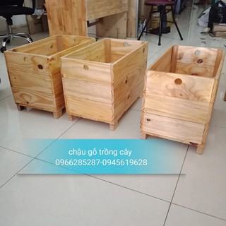 Chậu gỗ trồng cây, trồng rau bằng gỗ pallet