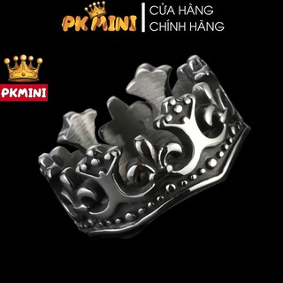 Nhẫn Chrome Hearts Titan Mạ Bạc Vương Miện Vua Đủ Size
