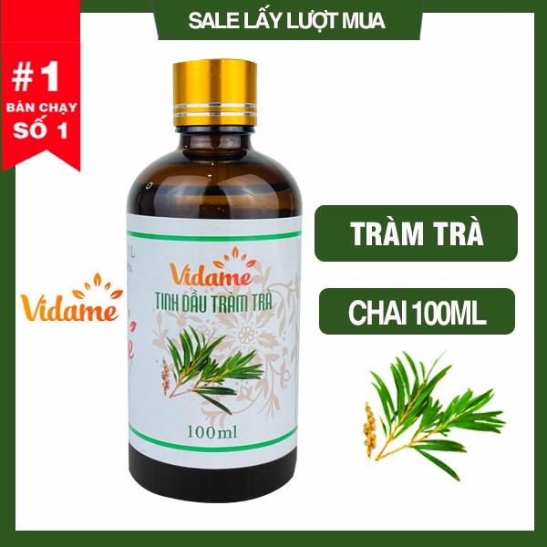 [TRỢ GIÁ] 100ml tinh dầu tràm trà VIDAME nguyên chất có kiểm định COA nhiều mùi,treo xe - đuổi muỗi, thơm phòng,khử khẩn