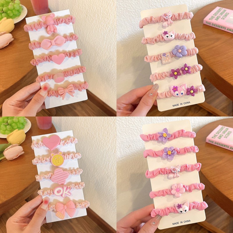 Dây Buộc Tóc Cao Su Đính Nơ Dễ Thương Cho Bé Gái