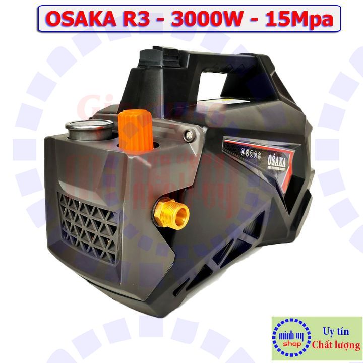 Máy xịt rửa điều hòa- máy rửa xe chỉnh áp Osaka R3 - 3000W - Dây 15 mét TẶNG kèm béc rửa máy lạnh