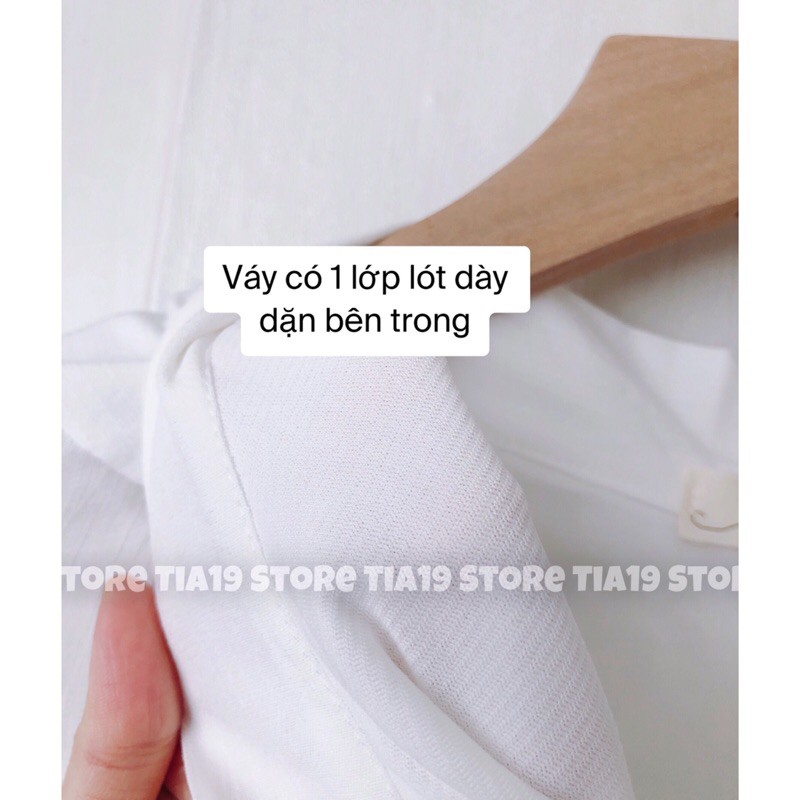 Váy babydoll trắng 2 lớp dài tay SP000165. Đầm babydoll tiểu thư trắng đẹp | BigBuy360 - bigbuy360.vn