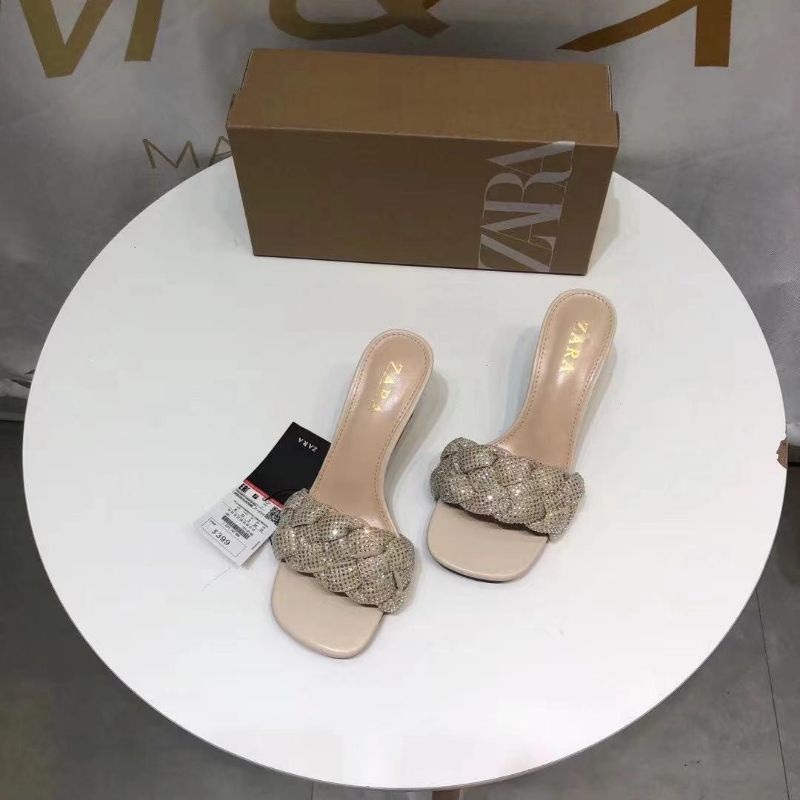 X(ẢNH THẬT) Guốc 7p Zara Quai Nhũ Da Mềm Êm Fullbox Tem Hãng Cao Cấp