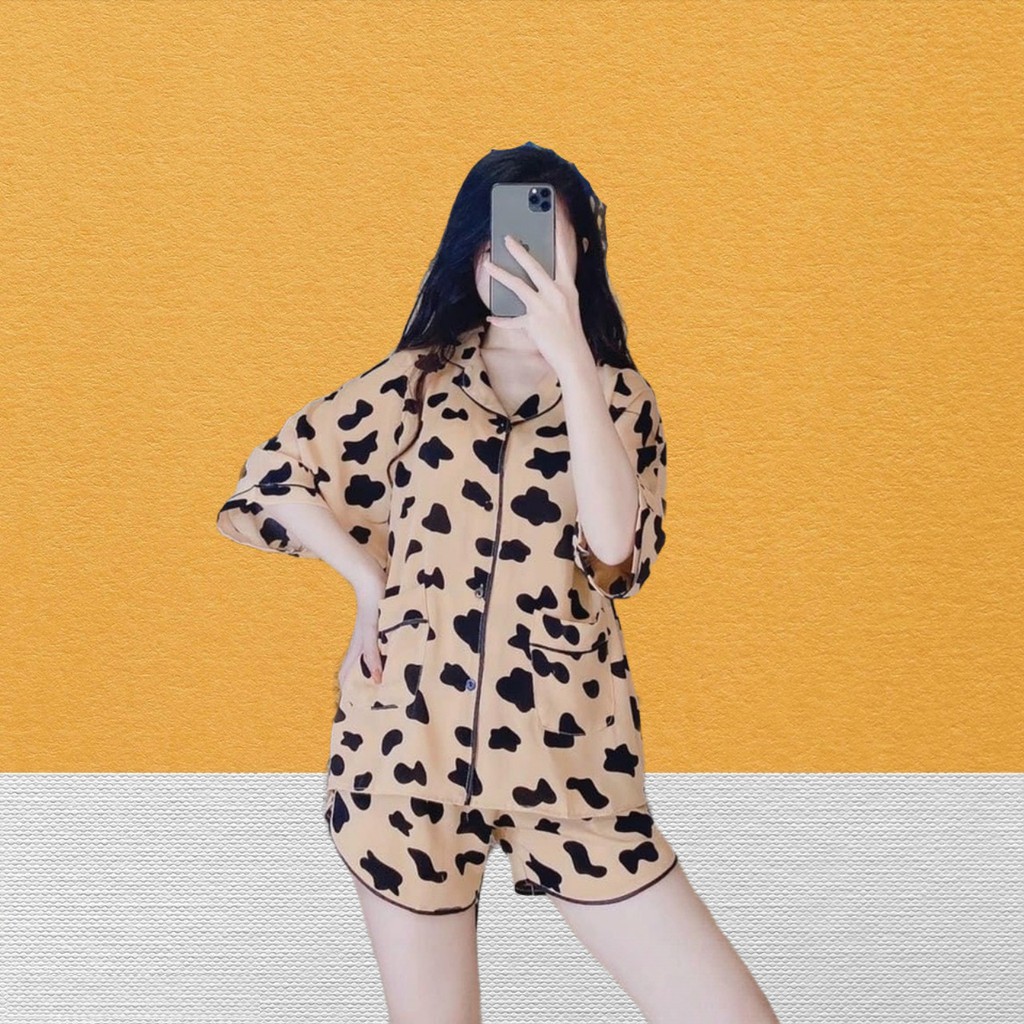 [KĐ-2 Giá Sập Sàn] Bộ Pijama Kate BÒ SỮA Dáng Cánh Dơi #Đồ Ngủ | Đồ Bộ Nữ | Váy Ngủ | Pijama | Pyjama | Pizama --