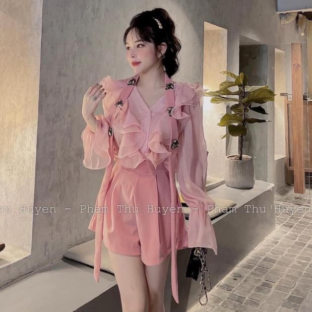 SÉT ÁO TƠ BÈO NGỰC DÂY HÌNH ONG QUẦN SHORT ĐÙI