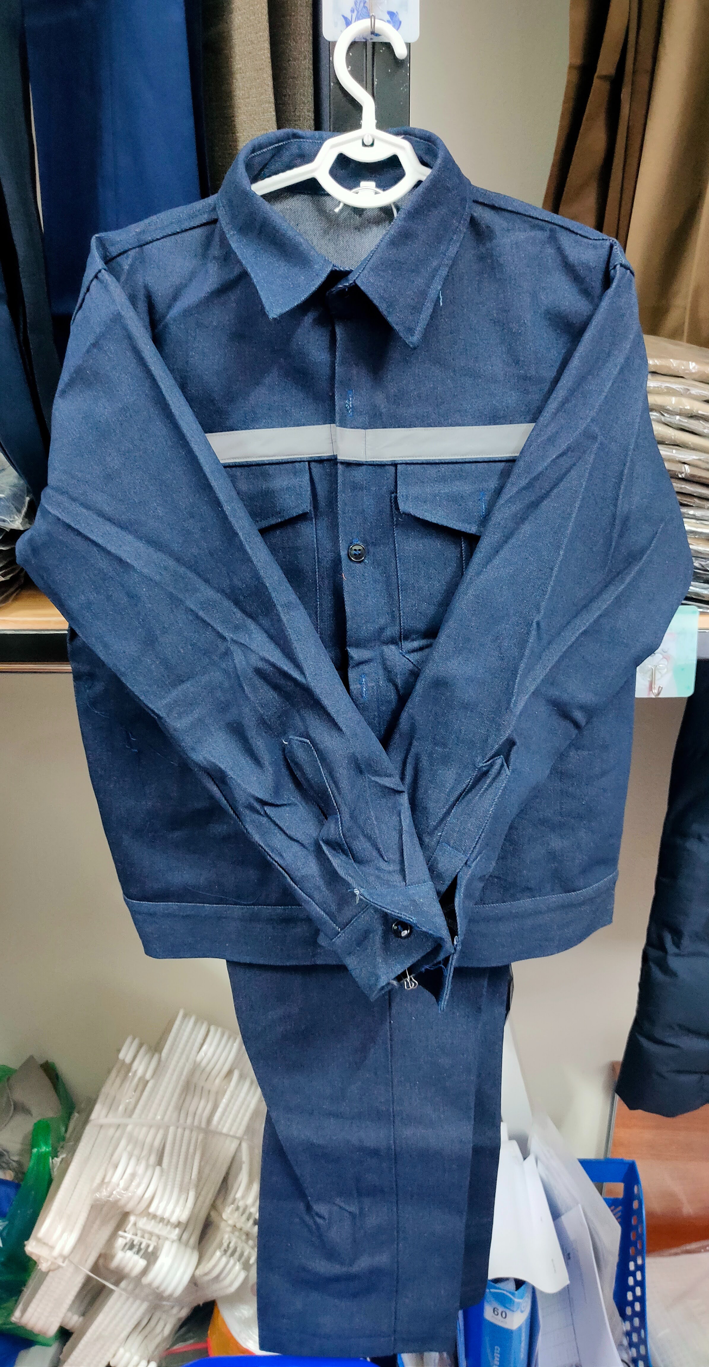 Bộ Quần áo Jean cho Thợ Hàn Cao cấp - Đủ SIZE - Chất liệu Vải bò - Có phản quang cùng Túi hộp