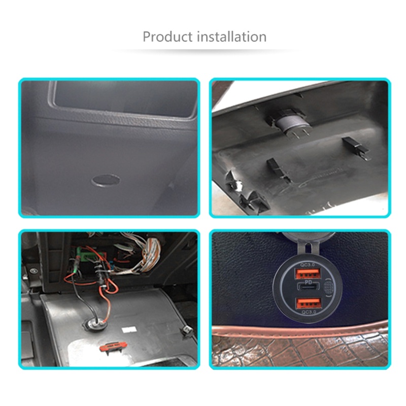 Tẩu Sạc Nhanh USB 3.0 PD Type C 12V-24V Cho Xe Hơi