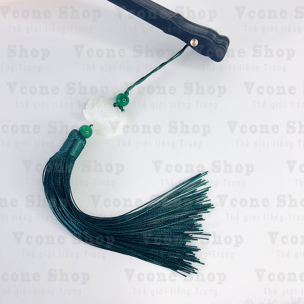 chính bản - Ngọc thanh côn luân phiến Quạt tam sinh tam thế Bạch Thiển cổ trang trung quốc cổ phong