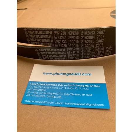 Dây curoa tổng Mitsubishi Attrage hiệu Mitsuboshi  6PK1230  (Dây)