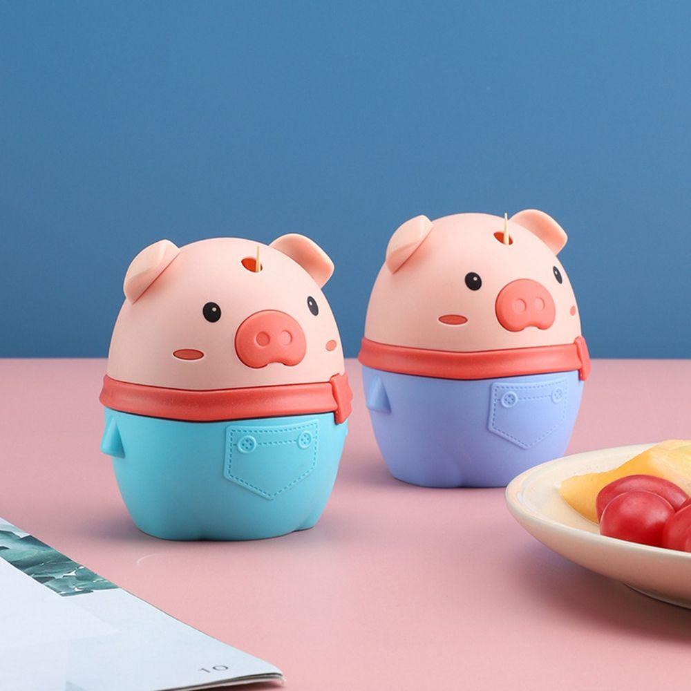 Lọ Đựng Tăm Xỉa Răng Bằng Nhựa PP Mini Để Bàn Trang Trí Nhà Cửa Sáng Tạo