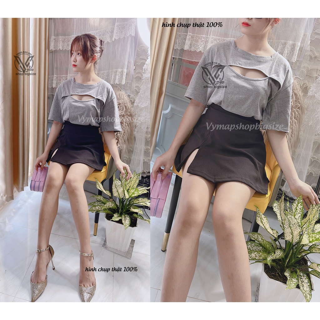 váy xẻ có quần trong đủ size 50kg-100kg