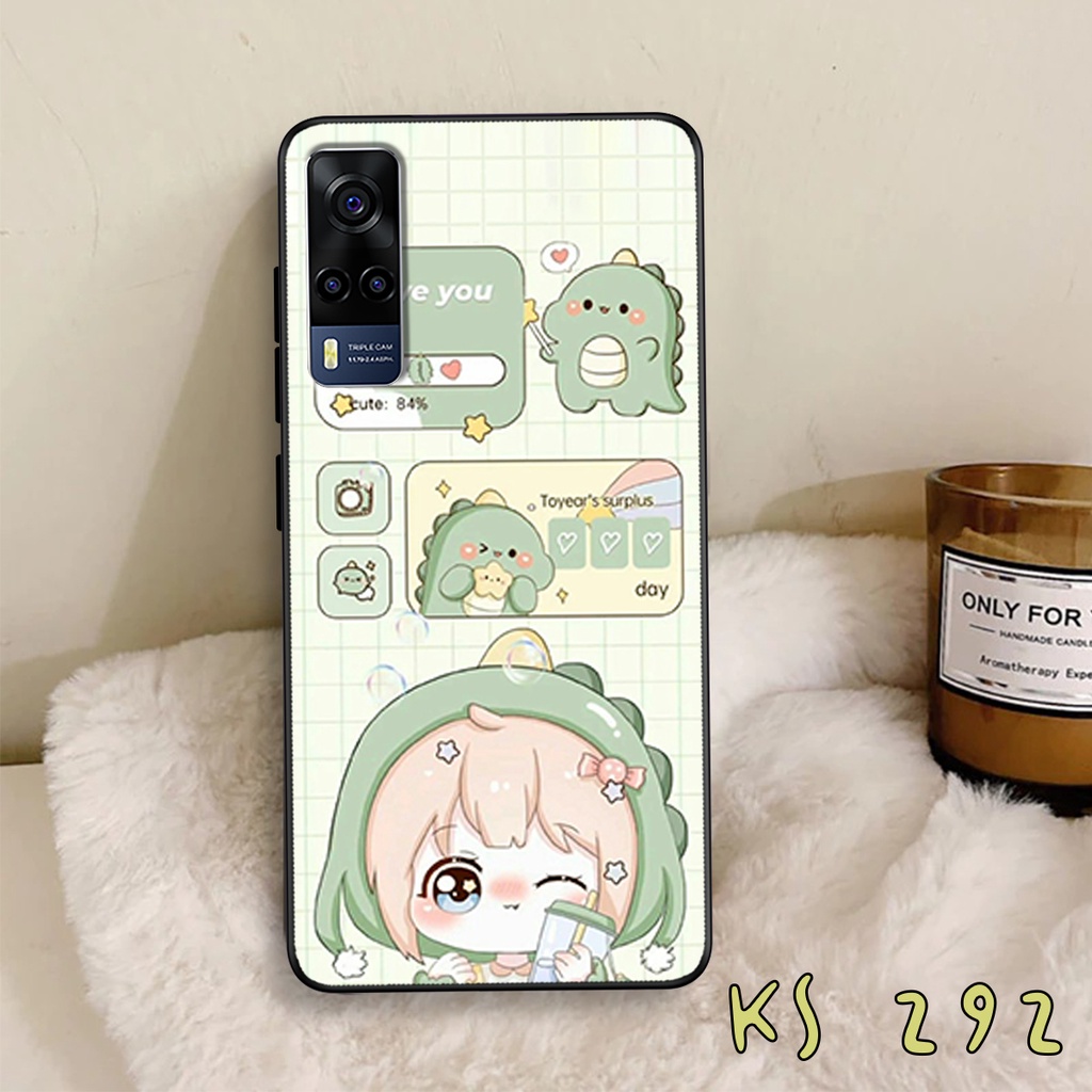 Ốp lưng Vivo Y72 5G - Y51 2020 - Y53s - Ốp lưng vivo in hình khủng long,dinosaur dễ thương