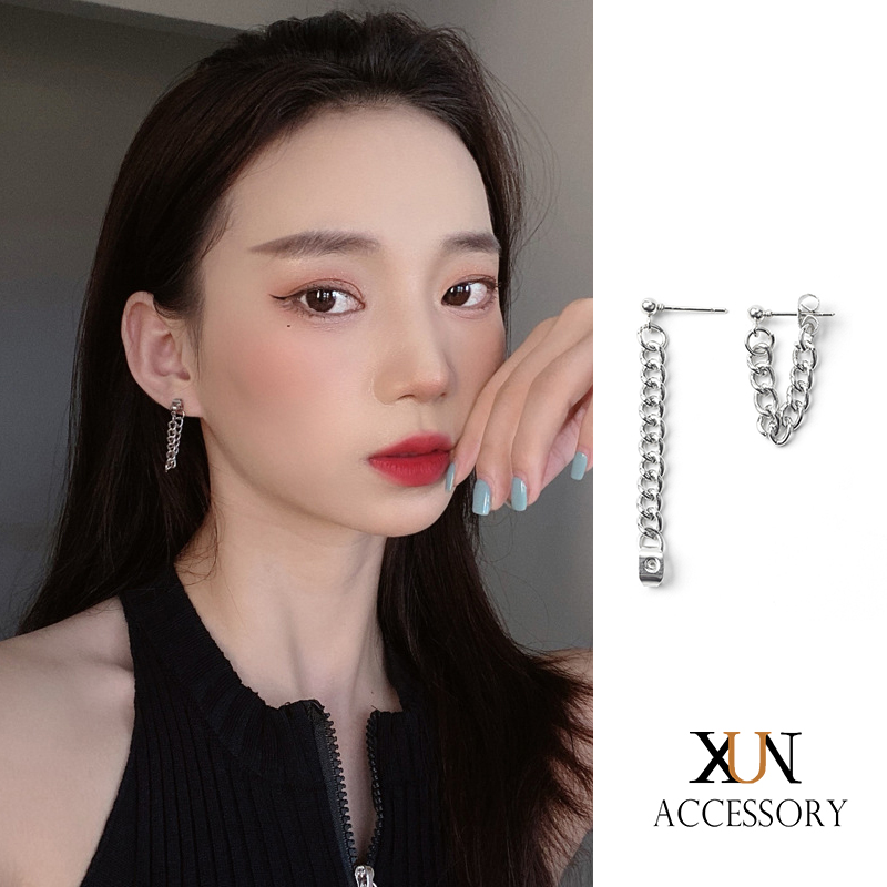 Bông tai dáng dài phối tua thời trang phong cách Hàn Quốc