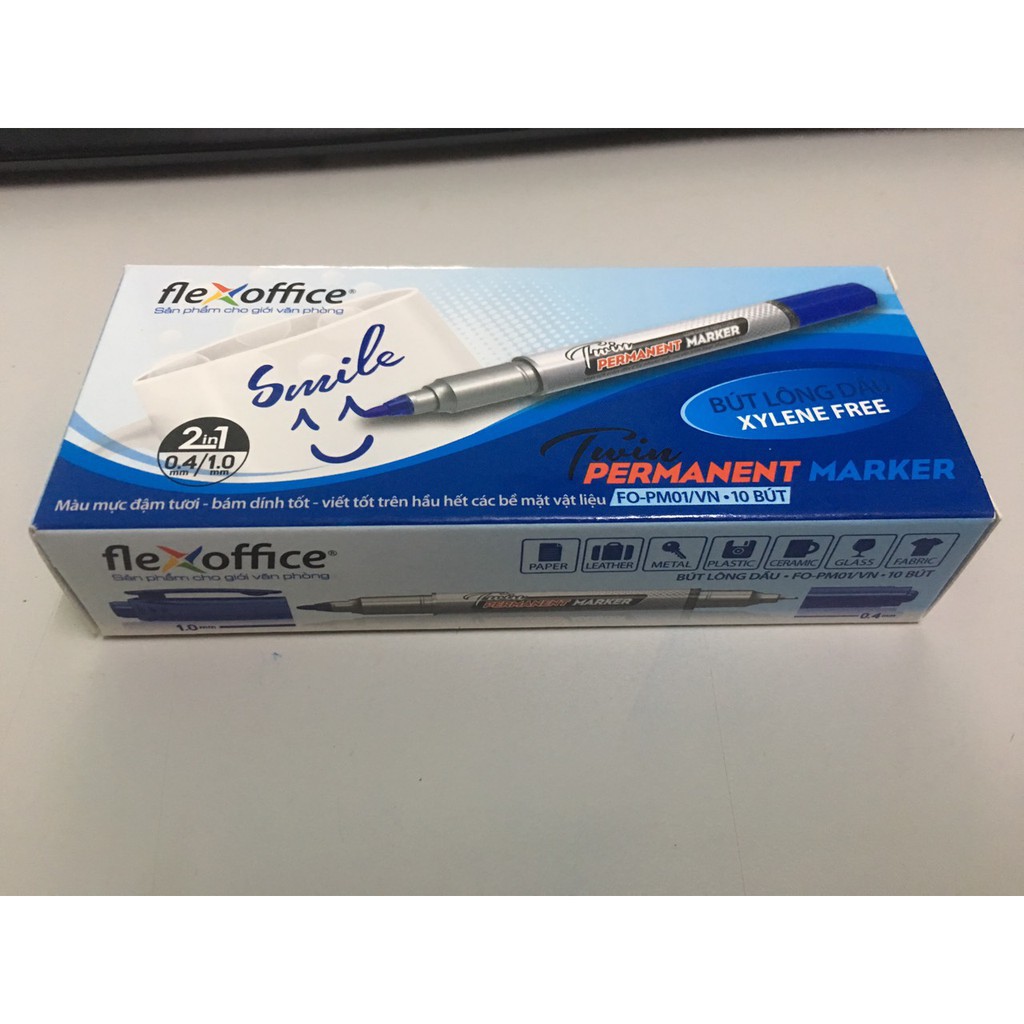 Bút lông dầu nhỏ 2 đầu FlexOffice FO-PM-01