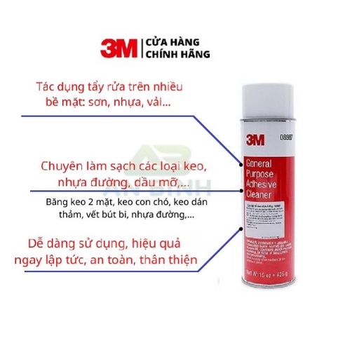 Tẩy Nhựa Đường 3M – Tẩy Băng Keo 3M – Dung Dịch Tẩy Rửa Tất Cả Bề Mặt 3M 08987 Chính Hãng