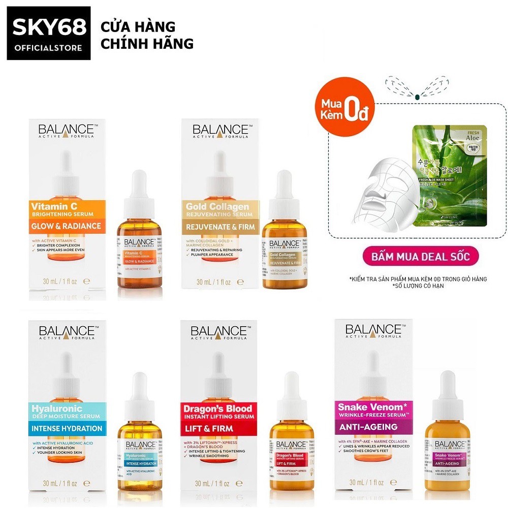 Serum Dưỡng Trắng, Cấp Nước, Nâng Cơ, Giảm Mụn, Bổ Sung Collagen, Phục Hồi Da, Ngừa Lão Hóa Balance 30ml | BigBuy360 - bigbuy360.vn