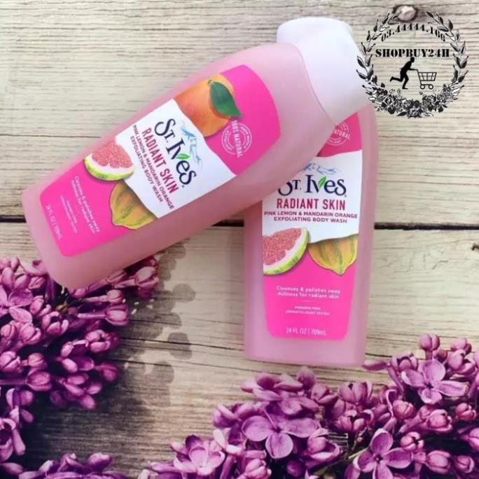 HCM -  Sữa tắm làm sáng da Hương Cam Chanh St. Ives Even & Bright body wash 400m