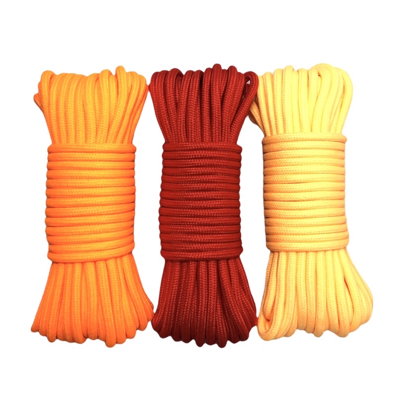20 mét - Dây Dù tròn có lõi 5mm êm tay chắc chắn làm vòng paracord, căng lều cắm trại, macrame, trang trí, dây phơi
