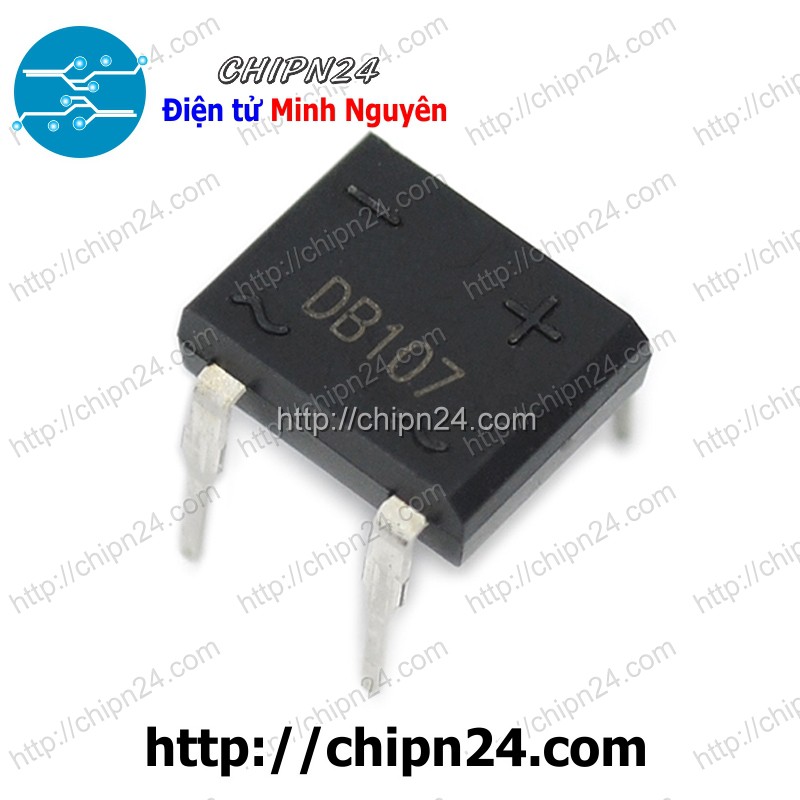 [5 CON] Cầu Diode DB107 1A 700V (1A vuông)