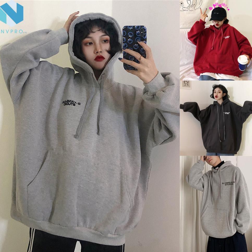 Áo Hoodies Nỉ Ngoại loại 1 DYANG STUDIO Form rộng thùng thình qua mông 90kg bận thoải mái E022