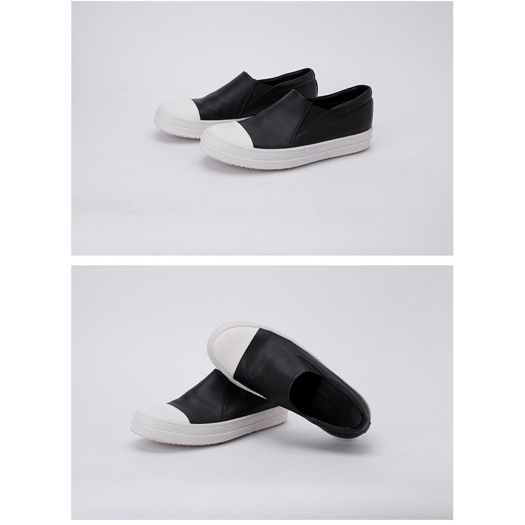 Giày Rick Owens leather slip-on sneakers