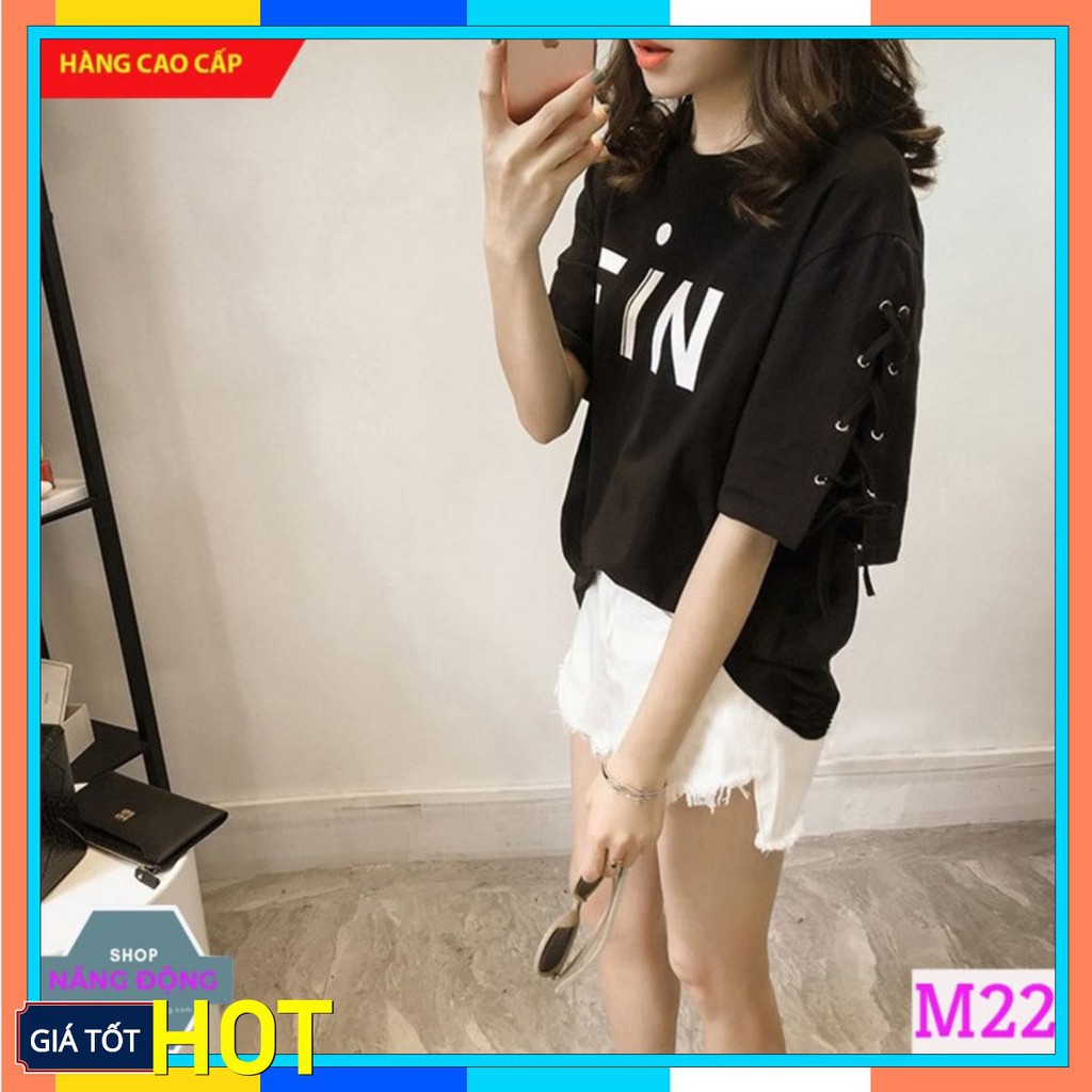 Áo Phông Nữ Đẹp 👑FREESHIP👑 Áo thun nữ tay ngắn chất đẹp, thun cotton, mịn, mát, sành điệu in chữ FIN Mã Áo M22