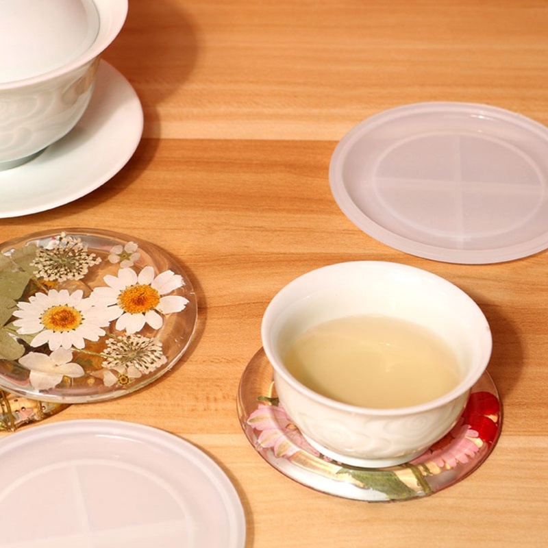 Khuôn Silicone Làm Đế Lót Ly Hình Tròn Tiện Dụng