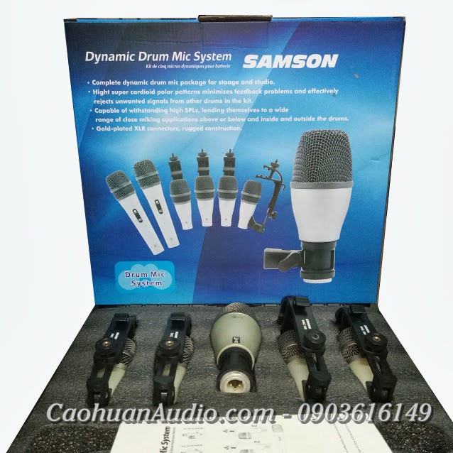 [Mã 33ELSALE hoàn 7% đơn 300K] Bộ 5 micro trống Samson / Micro Drum