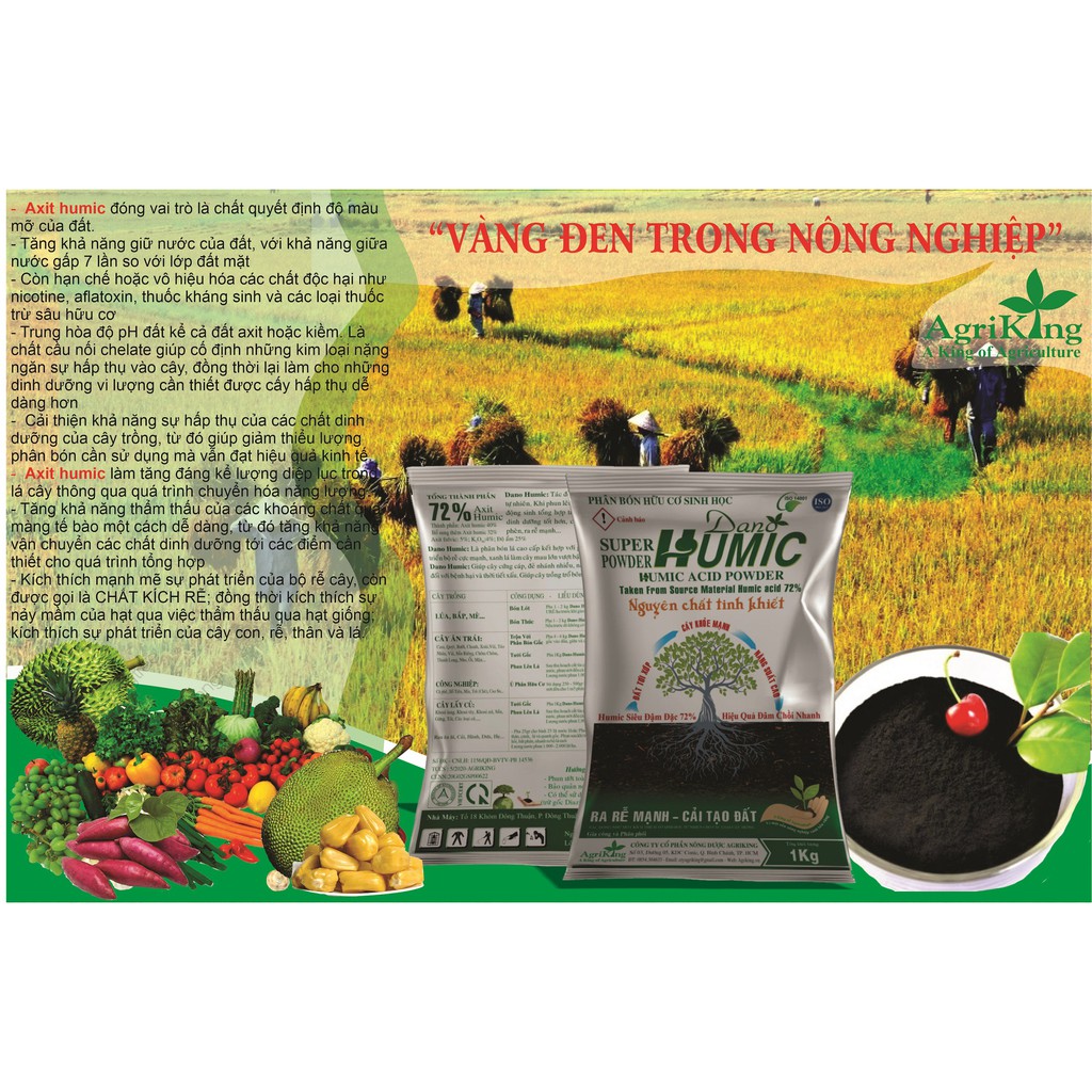 Super Humic 72% Gói 1kg