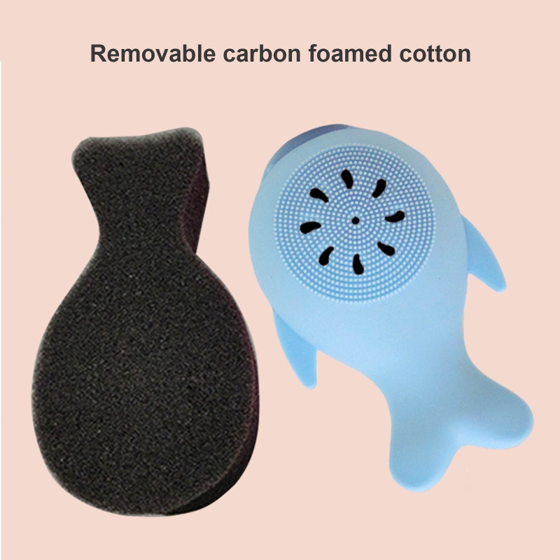 Cọ Rửa Mặt Bằng Silicon Hình Cá Voi Dễ Thương