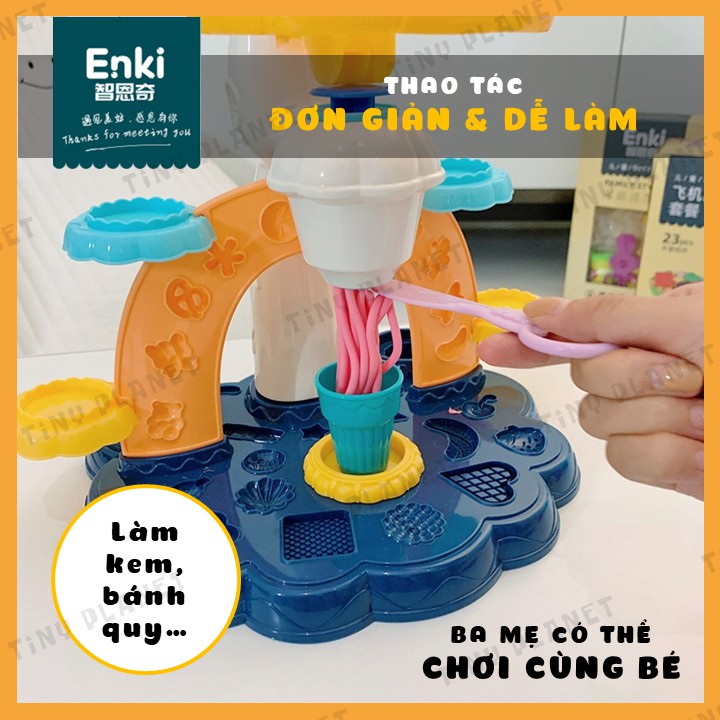 Set đồ chơi đất nặn làm tráng miệng Enki 33 món