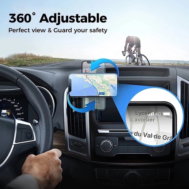 Giá Đỡ Điện Thoại Từ Tính Xoay 360 Độ Linh Hoạt Gắn Điều Hòa Xe Hơi