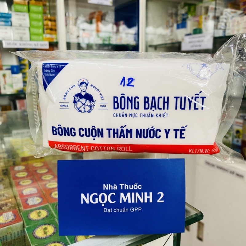 ✅ [Chính Hãng] Bông Bạch Tuyết ( 45g ) Bông Zigzag Thấm nước y tế chuẩn y khoa.