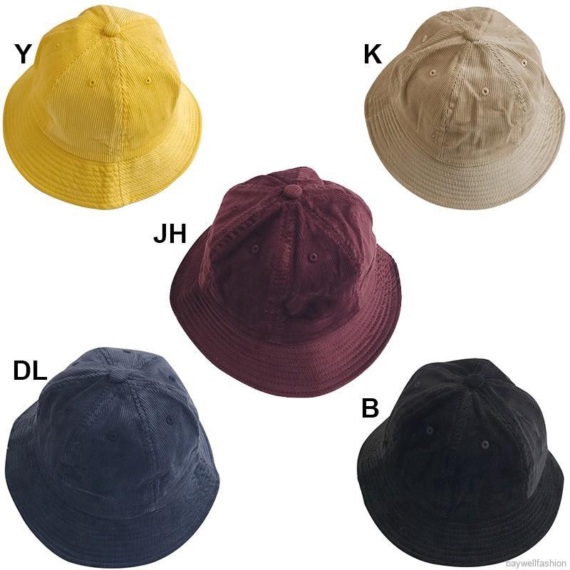 [Baywellfashion]Women Fashion Concise Casual Sunscreen All-match Solid Color Personality Bucket Hat