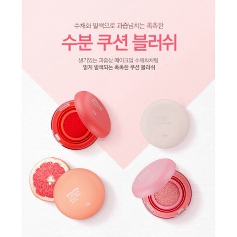 Má hồng dạng nước The Face Shop trang điểm dưỡng da Hàn Quốc Moisture Cushion Blush 8g siêu mịn nâng tông sáng tự nhiên