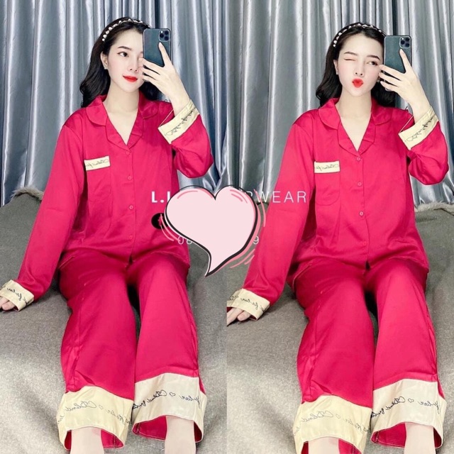 [ LỤA SATIN CAO CẤP ] PIJAMA TAY DÀI QUẦN DÀI MẶC NHÀ SANG CHẢNH MẪU MỚI | BigBuy360 - bigbuy360.vn