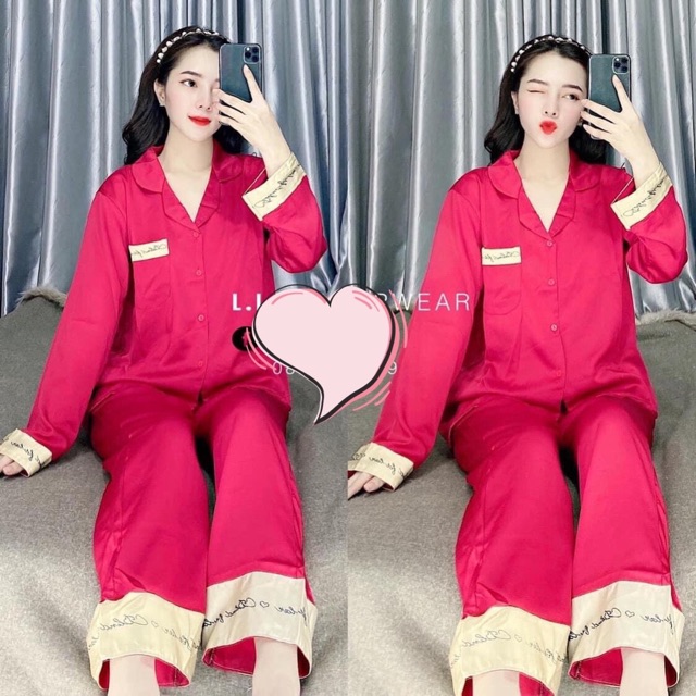 [ LỤA SATIN CAO CẤP ] PIJAMA TAY DÀI QUẦN DÀI MẶC NHÀ SANG CHẢNH MẪU MỚI