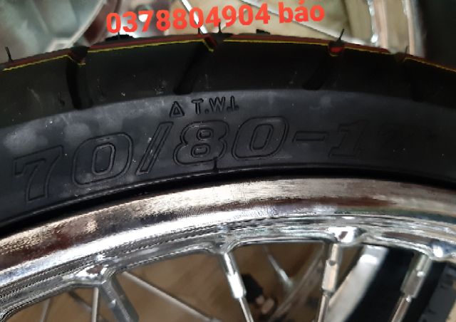 Bánh căm WINNER căm đùm mạ crom niềng union trước 1.4 sau 1.6 full vỏ ruột BLAZETECH như hình gắn như zin