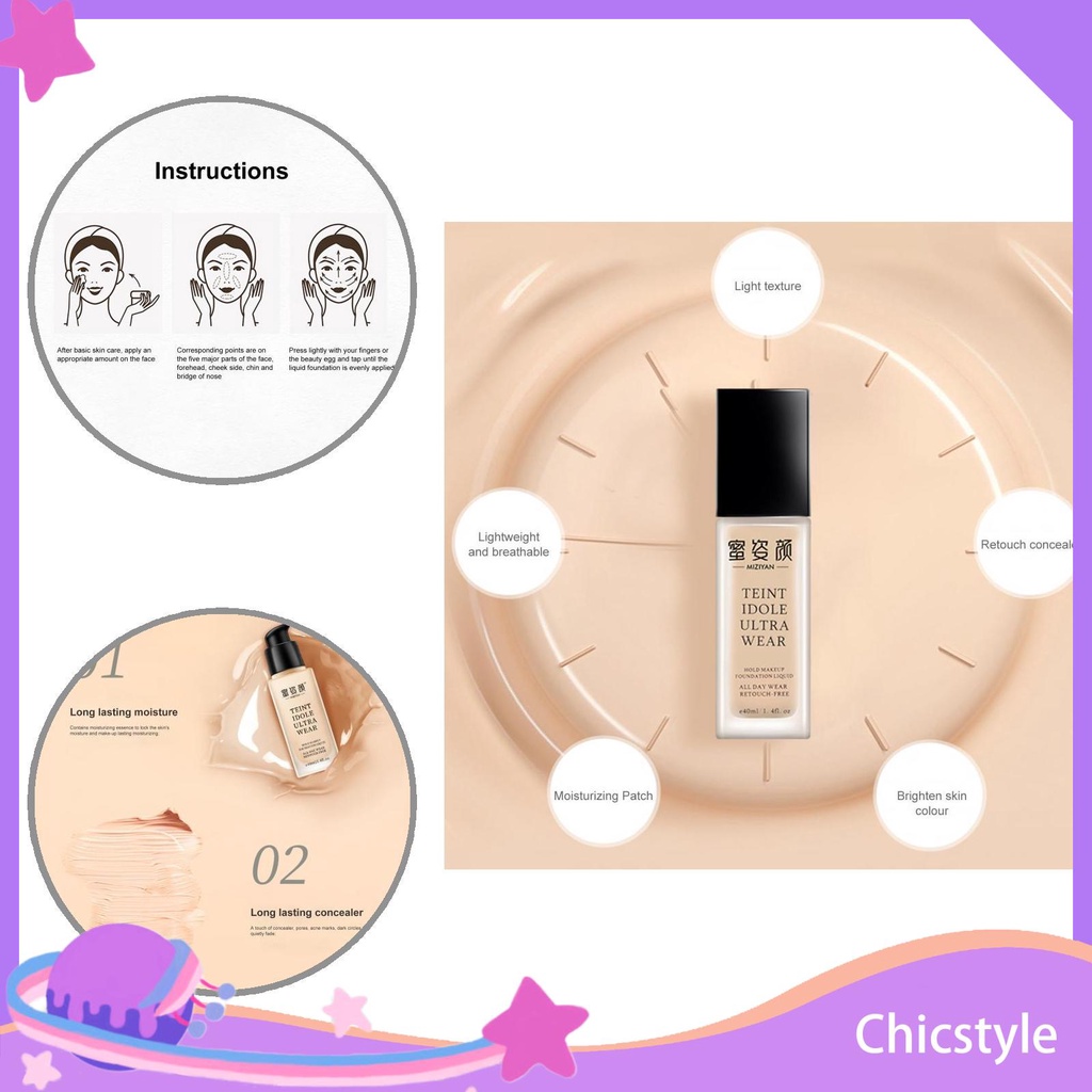 Kem nền dạng lỏng màu sắc tự nhiên dùng trang điểm dự tiệc
