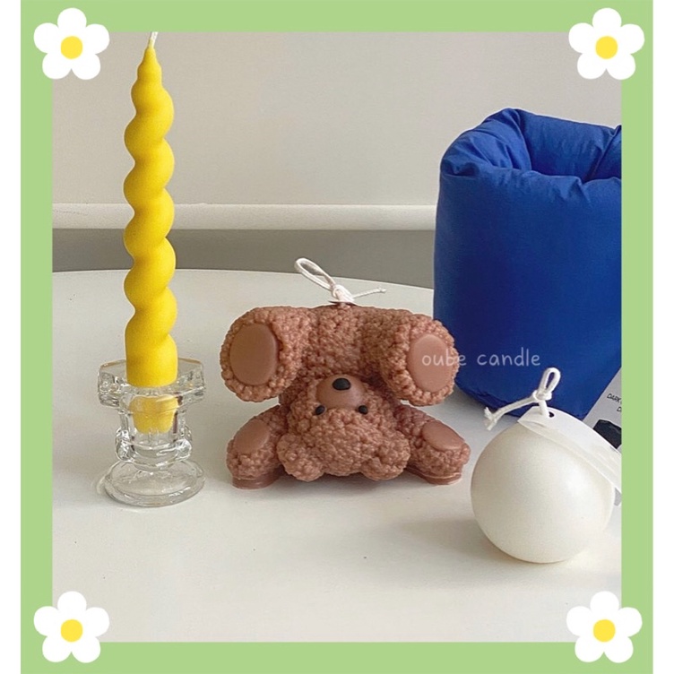Nến Thơm Trang Trí Phòng Tinh Dầu Cao Cấp Tạo Hình Chú Gấu Nhào Lộn | Oube Candle NT108