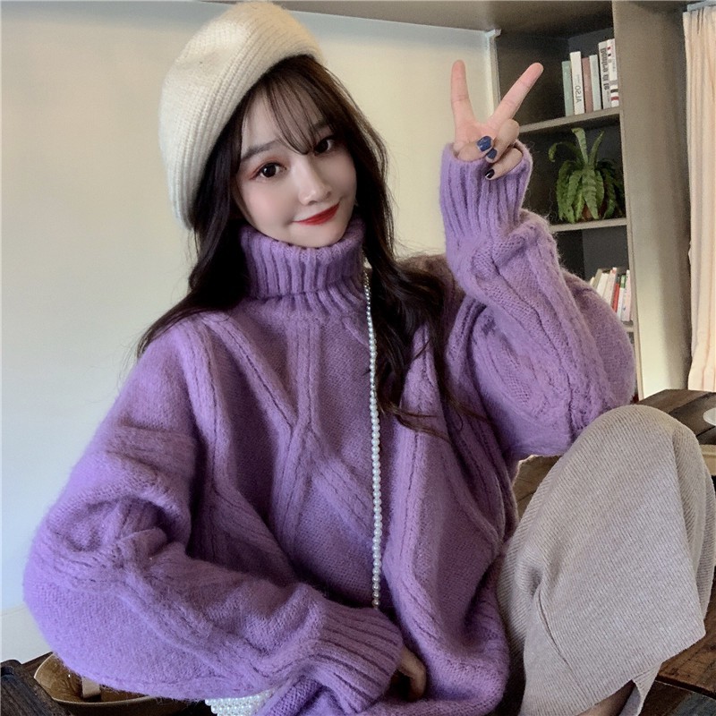 Áo sweater thời trang cổ lọ đáng yêu xinh xắn cho phái nữ | BigBuy360 - bigbuy360.vn