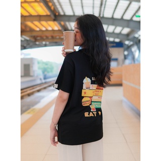 Áo phông cotton 100% by maru eat up | đồ đôi | đen