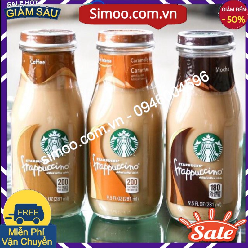 💥 ⚡ cà phê Starbucks Mỹ chai thủy tinh các vị xách tay 💥 ⚡