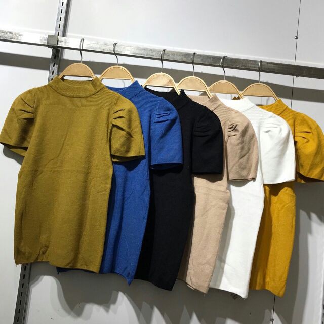 Áo len cộc tay phồng ảnh thật | BigBuy360 - bigbuy360.vn