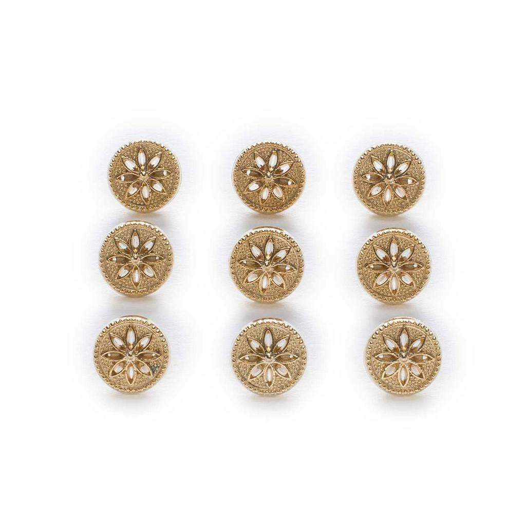 Set 10 Nút Tròn Nhỏ Bằng Kim Loại Dùng Để Trang Trí Quần Áo