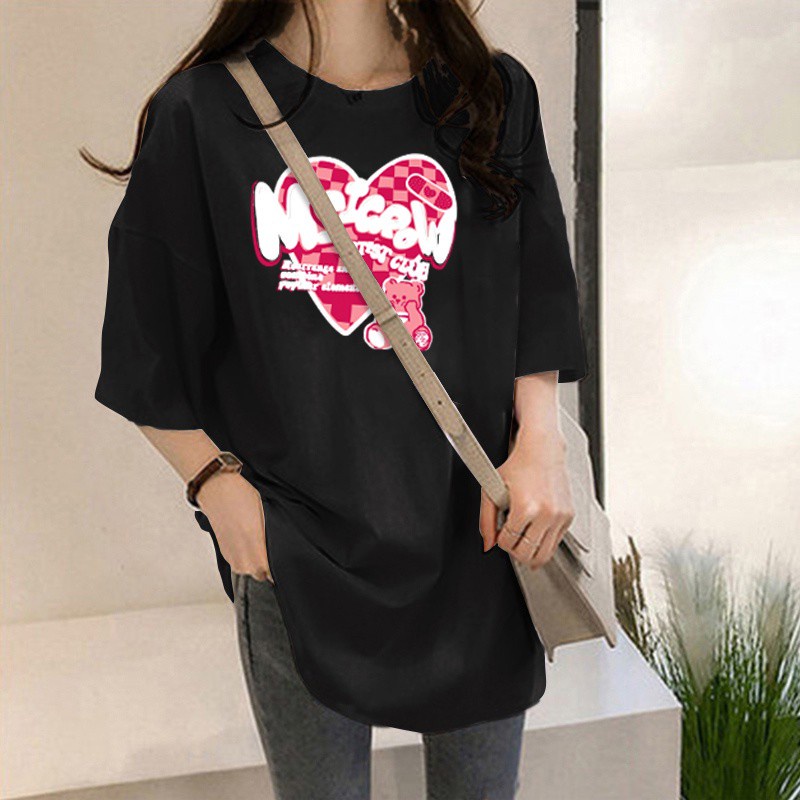 NRVP Áo Thun Tay Ngắn Dáng Rộng Thời Trang Mùa Hè 2021 Cho Nữ