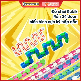 Set 10 Rubik rắn 24 đoạn, biến hình cực kỳ hấp dẫn Puzzle ghép hình, giá siêu rẻ Đồ chơi trẻ em, đồ chơi rẻ