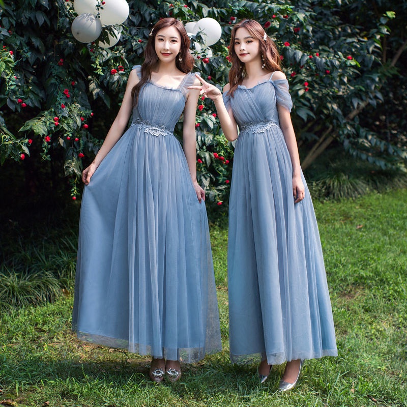 Đầm Phù Dâu Dáng Dài Phong Cách Hàn Quốc Mới 2022