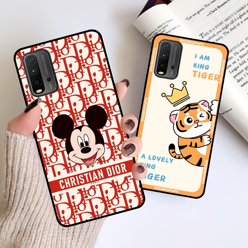 Ốp Xiaomi Redmi 9T - Poco M3 in hình mickey, hổ, kingtiger siêu rẻ T19 - T24